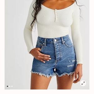 Free People vintage high-rise jean shorts